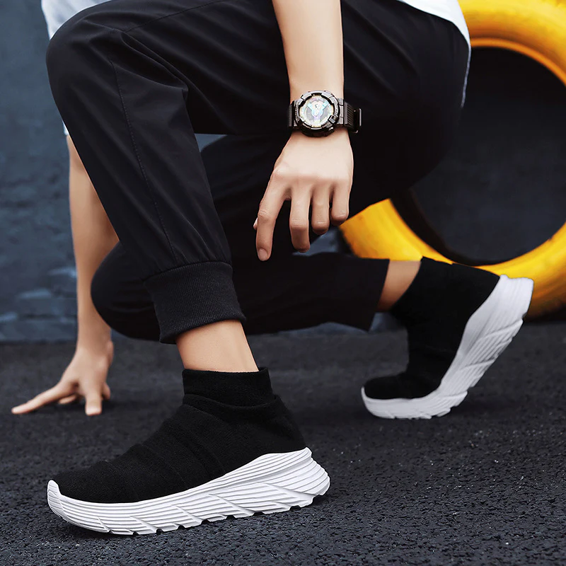 Damen Modische High-Top Sneakers mit elastischem Obermaterial Heidi Mode - Image 4