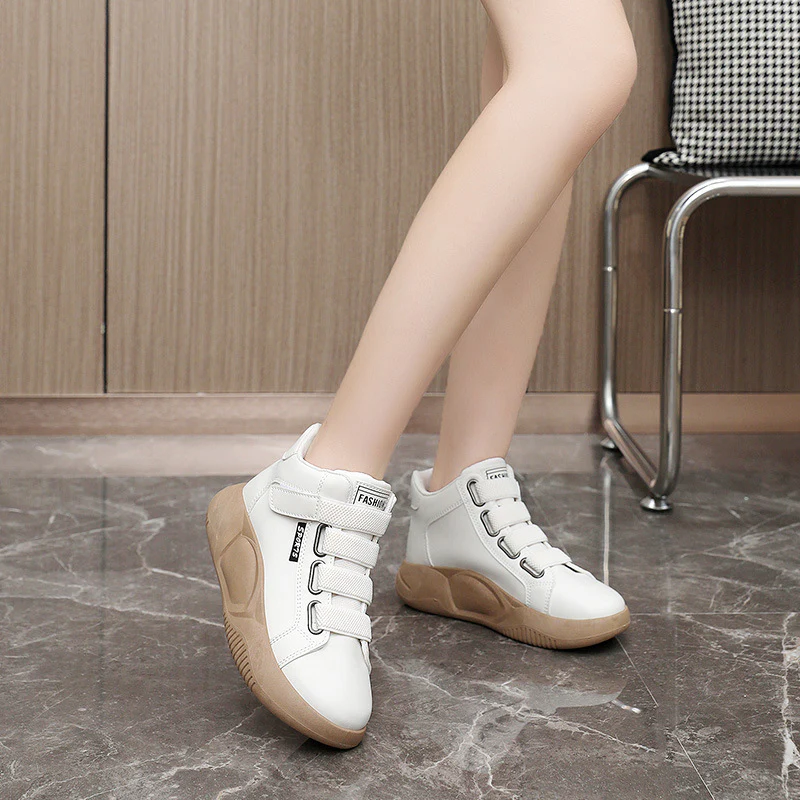 Damen modische High-Top Sneakers mit elastischen Schnürsenkeln und griffiger Sohle Heidi Mode - Image 3