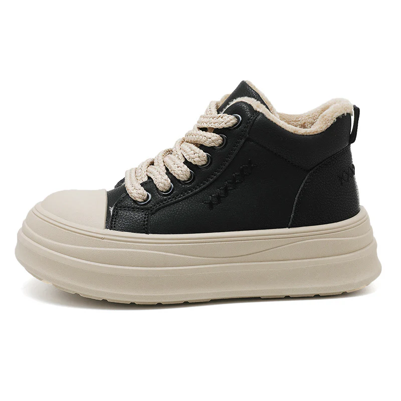 Damen modische High-Top Sneakers mit flauschigem Innenfutter und robuster Profilsohle Heidi Mode - Image 6