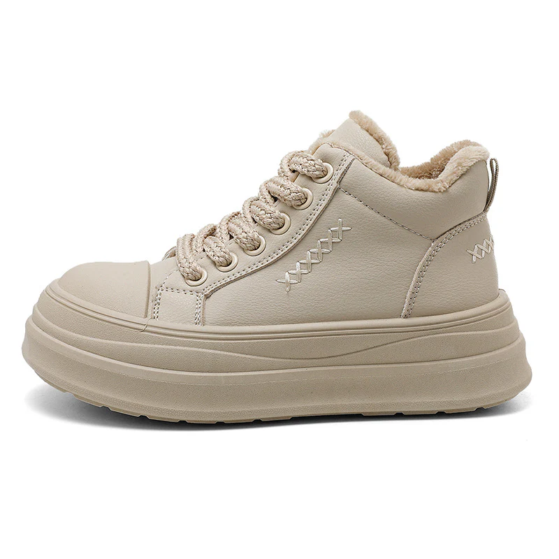 Damen modische High-Top Sneakers mit flauschigem Innenfutter und robuster Profilsohle Heidi Mode - Image 7