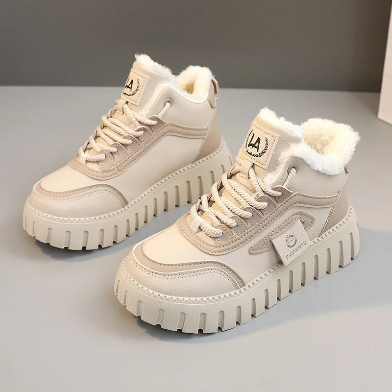 Damen modische High-Top Sneakers mit gefüttertem Innenfutter und rutschfester Sohle Heidi Mode - Image 6