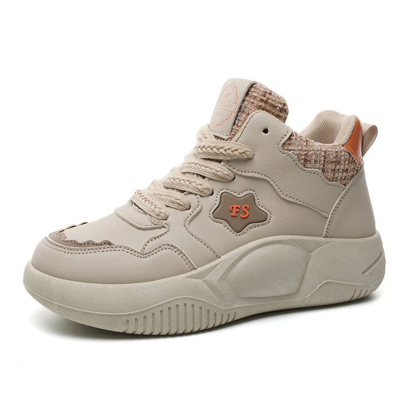 Damen modische High-Top Sneakers mit gepolstertem Kragen und rutschfester Sohle Heidi Mode - Image 5