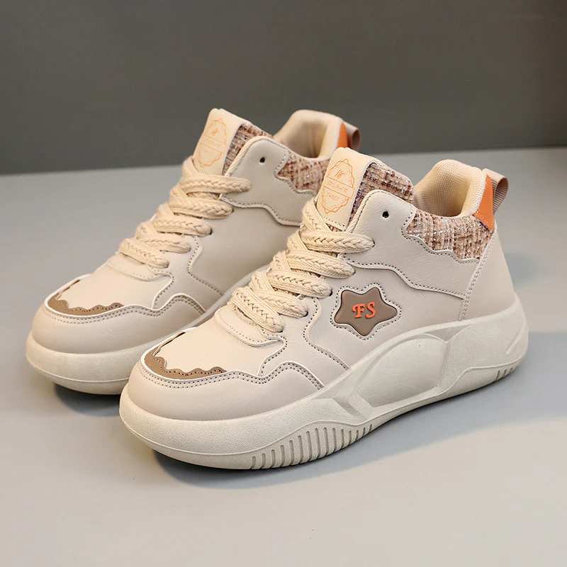 Damen modische High-Top Sneakers mit gepolstertem Kragen und rutschfester Sohle Heidi Mode - Image 6