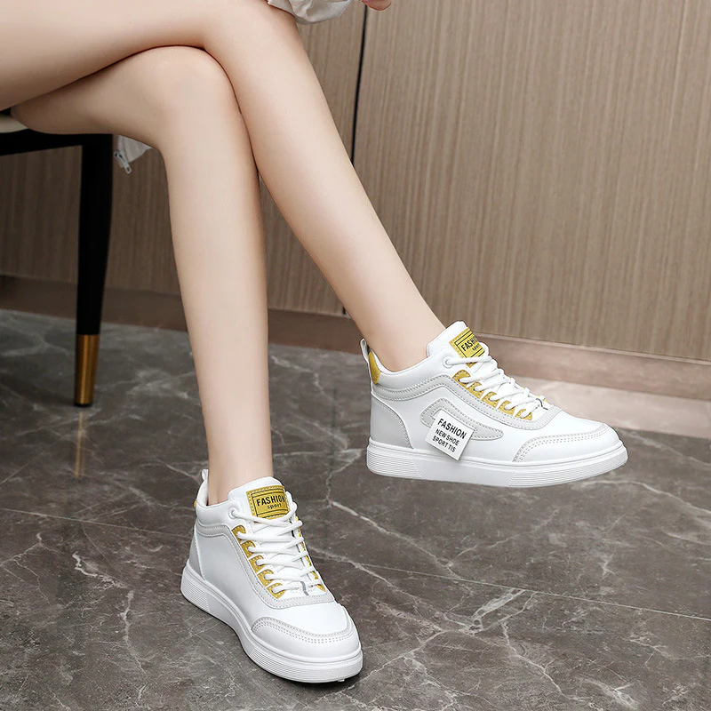 Damen modische High-Top Sneakers mit innovativer Schnürtechnologie und rutschfester Sohle Heidi Mode - Image 3