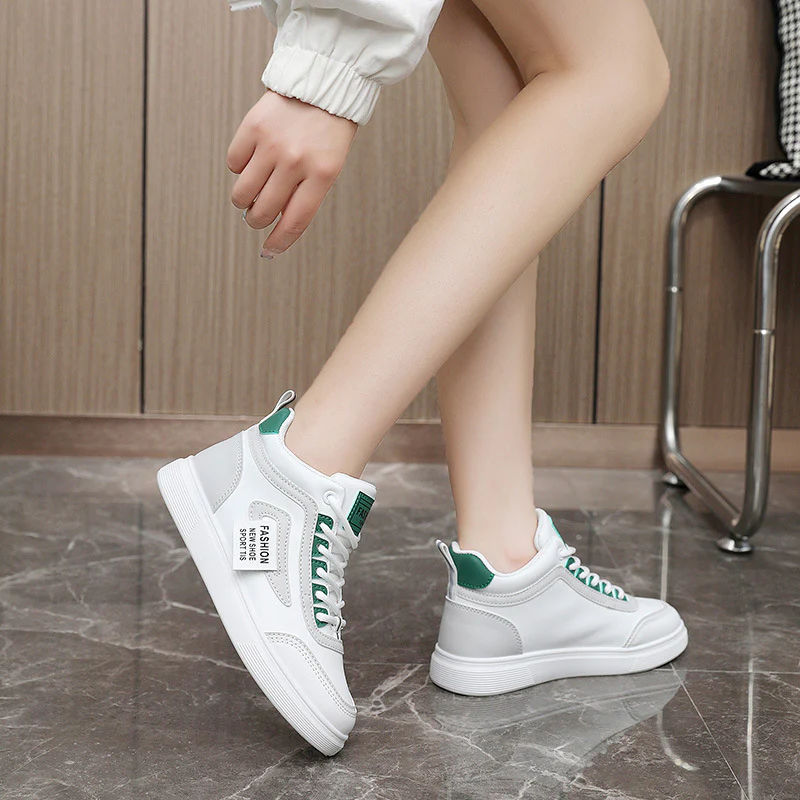 Damen modische High-Top Sneakers mit innovativer Schnürtechnologie und rutschfester Sohle Heidi Mode - Image 4