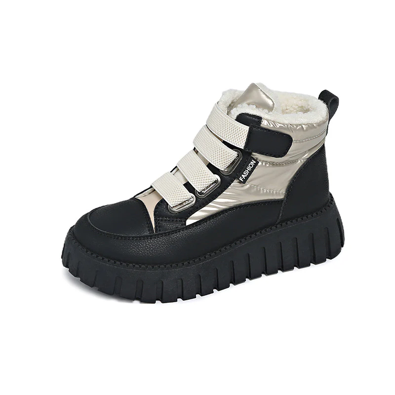 Damen modische High-Top Sneakers mit isolierendem Innenfutter und praktischen Klettverschlüssen Heidi Mode - Image 7