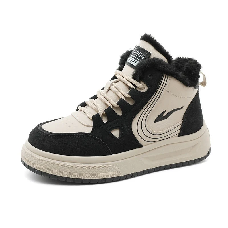 Damen modische High-Top Sneakers mit kuscheligem Fleecefutter und rutschfester Sohle Heidi Mode