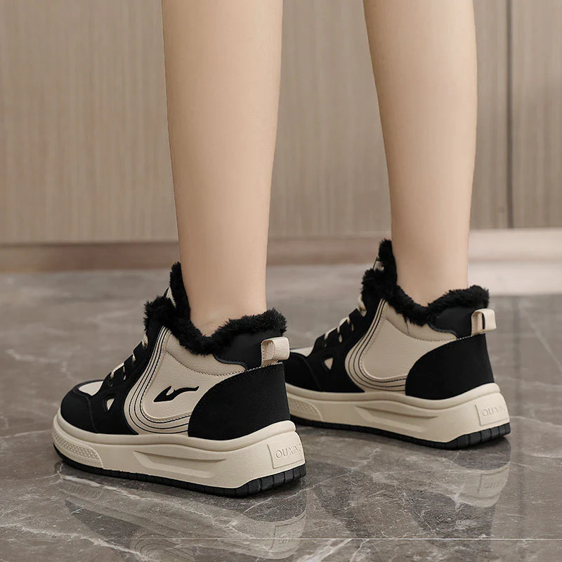 Damen modische High-Top Sneakers mit kuscheligem Fleecefutter und rutschfester Sohle Heidi Mode - Image 2