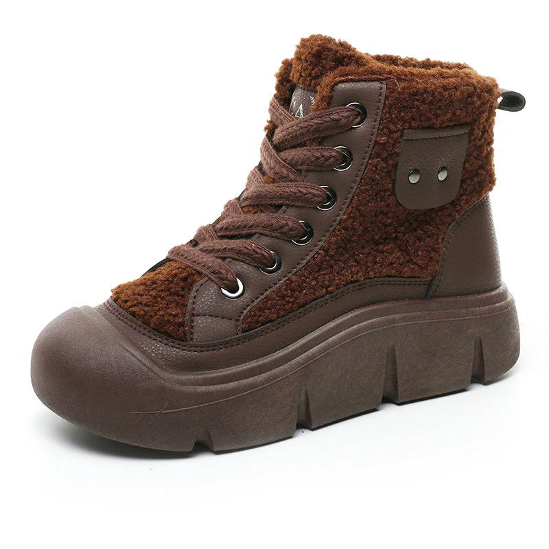 Damen modische High-Top Sneakers mit kuscheligem Innenfutter Heidi Mode - Image 5