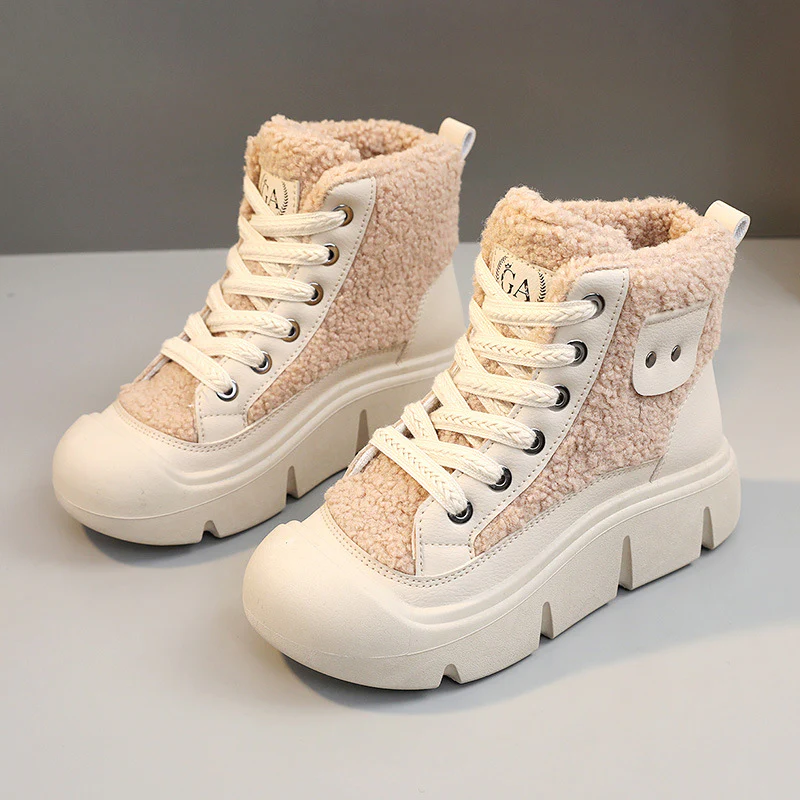 Damen modische High-Top Sneakers mit kuscheligem Innenfutter Heidi Mode - Image 6