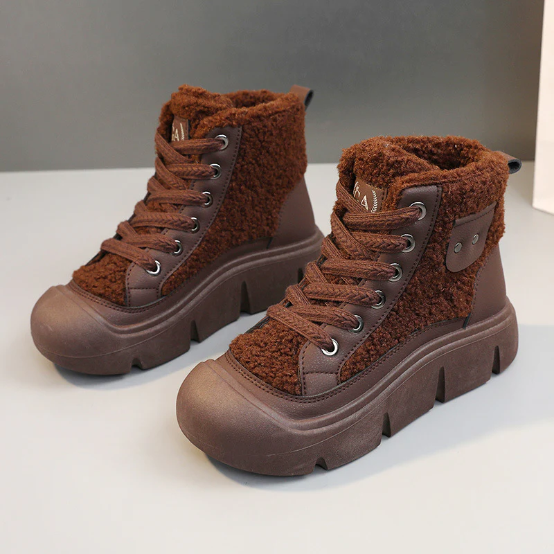 Damen modische High-Top Sneakers mit kuscheligem Innenfutter Heidi Mode - Image 7