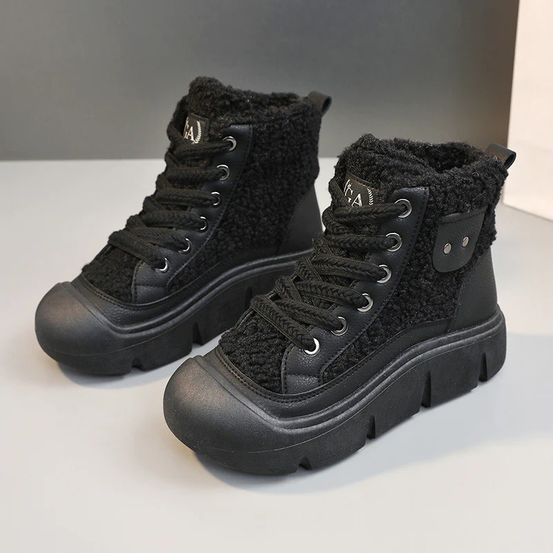 Damen modische High-Top Sneakers mit kuscheligem Innenfutter Heidi Mode - Image 8