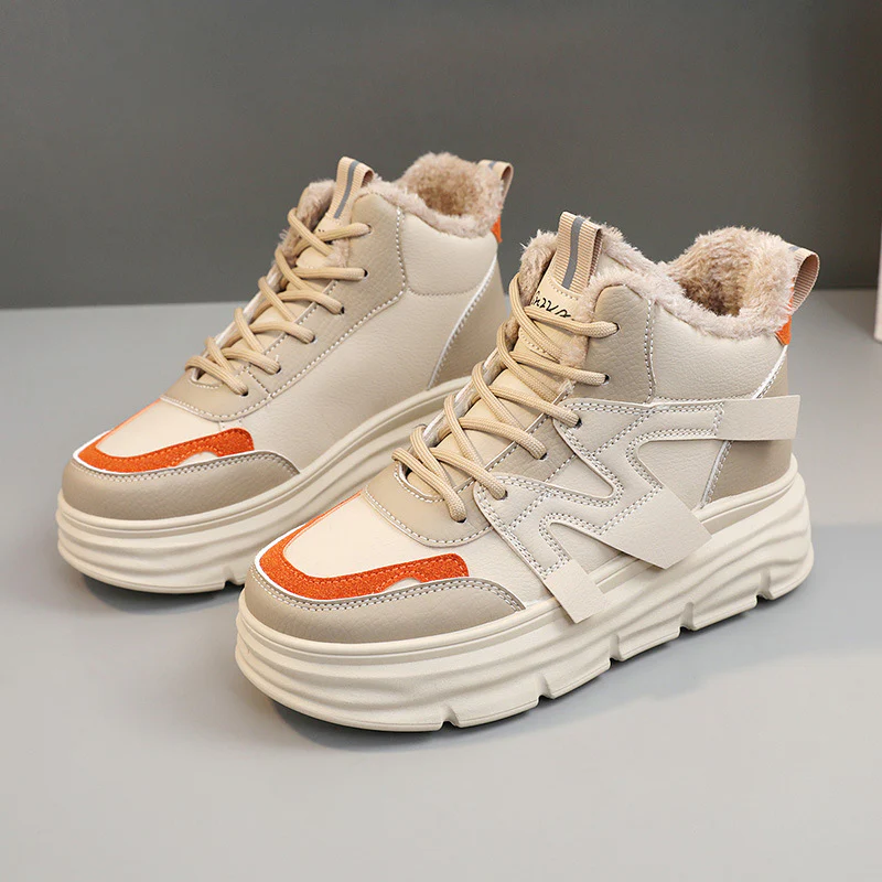 Damen modische High-Top Sneakers mit kuscheligem Innenfutter und robustem Profil Heidi Mode - Image 10