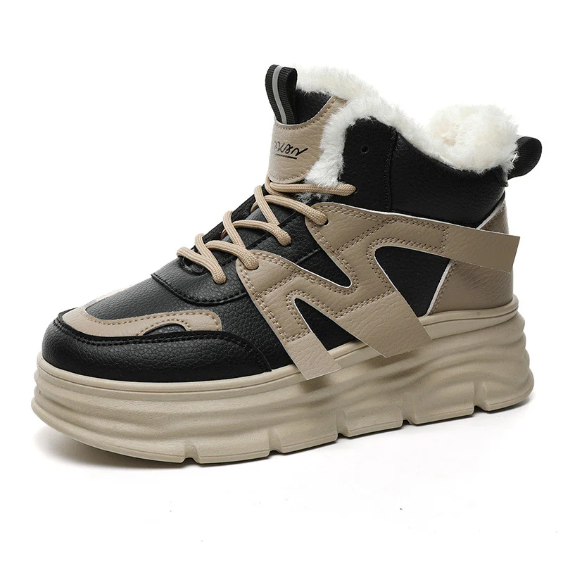 Damen modische High-Top Sneakers mit kuscheligem Innenfutter und robustem Profil Heidi Mode - Image 5