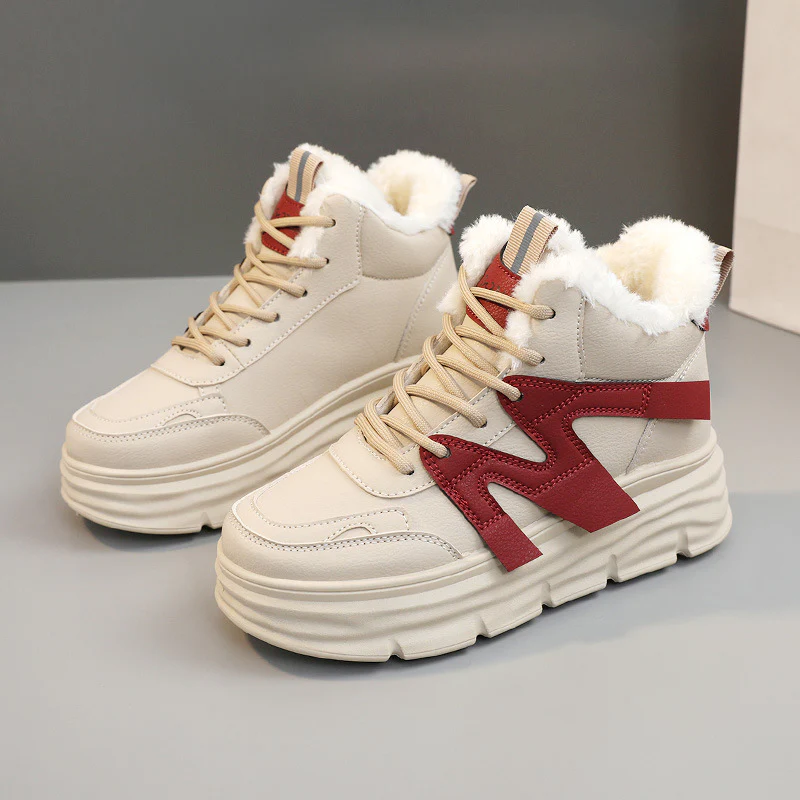 Damen modische High-Top Sneakers mit kuscheligem Innenfutter und robustem Profil Heidi Mode - Image 8