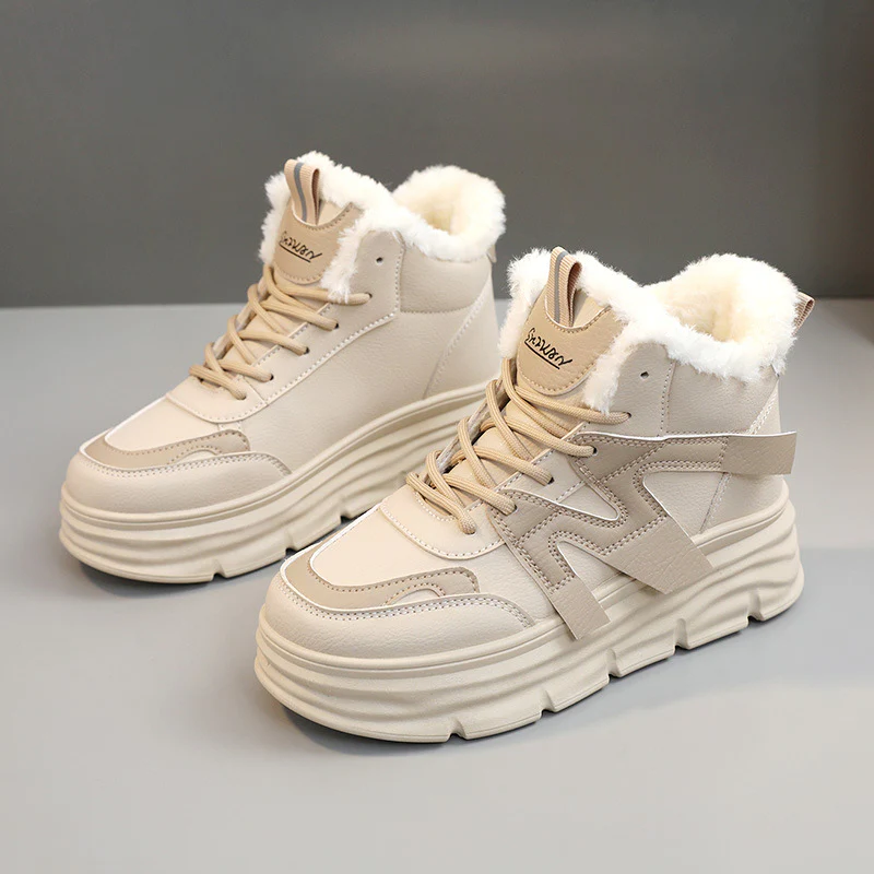 Damen modische High-Top Sneakers mit kuscheligem Innenfutter und robustem Profil Heidi Mode - Image 9