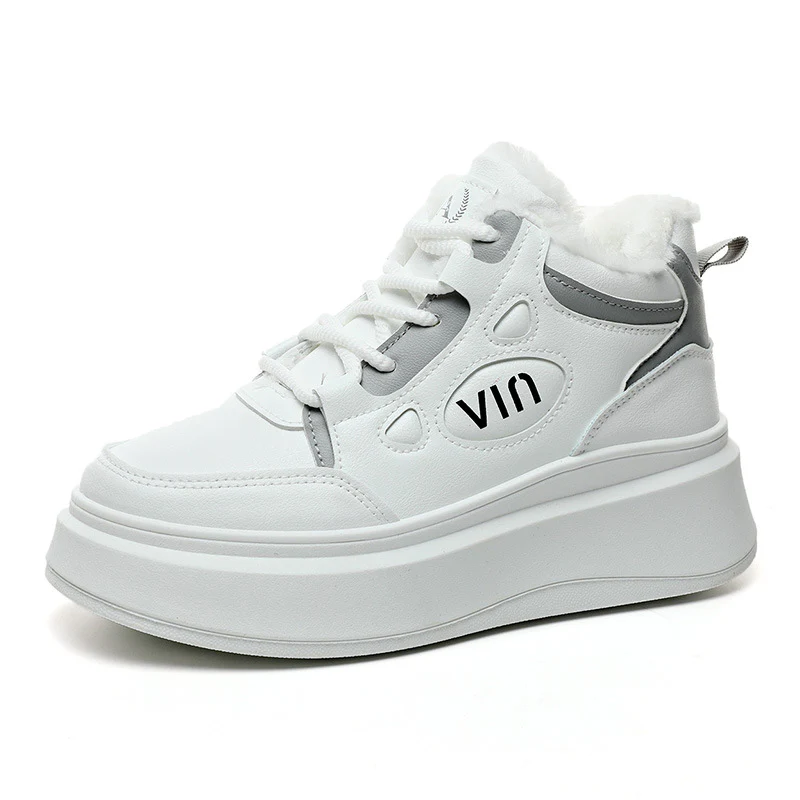 Damen modische High-Top Sneakers mit kuscheligem Innenfutter und robustem Sohlenprofil Heidi Mode - Image 5