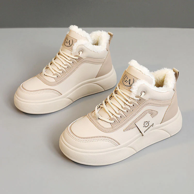 Damen modische High-Top Sneakers mit kuscheligem Innenfutter und rutschfester Sohle Heidi Mode - Image 2
