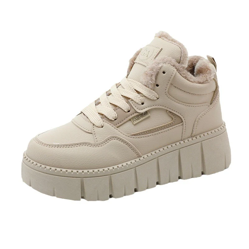 Damen modische High-Top Sneakers mit kuscheligem Innenfutter und sportlichem Design Heidi Mode - Image 5