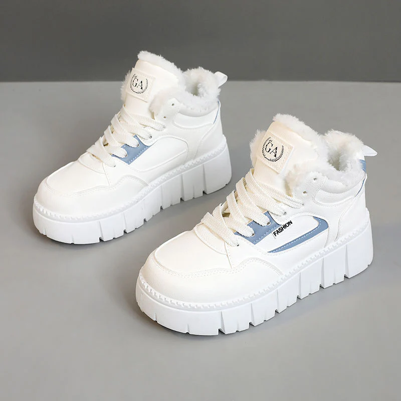Damen modische High-Top Sneakers mit kuscheligem Innenfutter und sportlichem Design Heidi Mode - Image 7