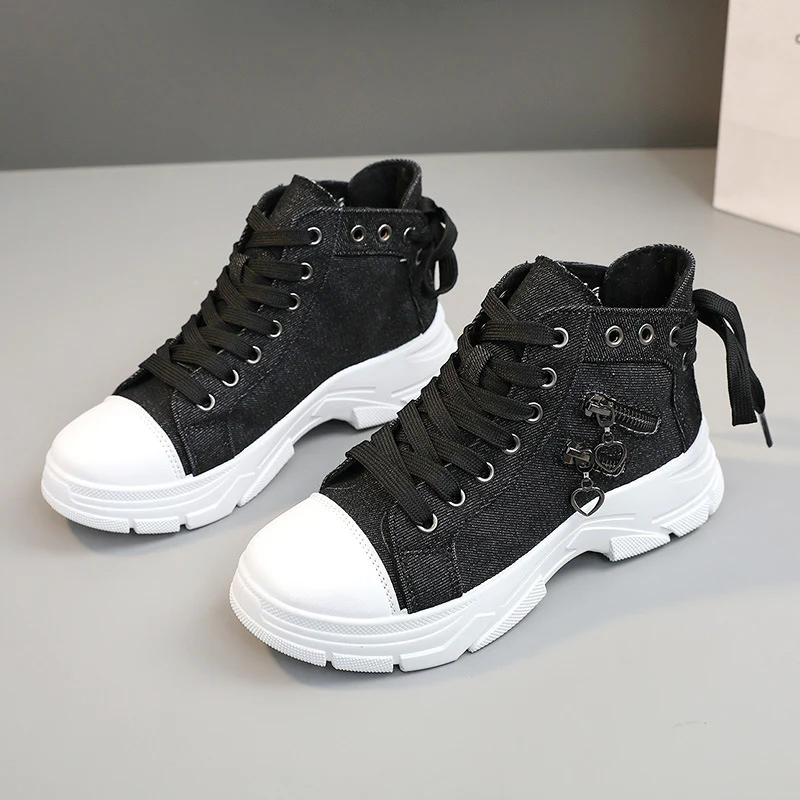 Damen modische High-Top Sneakers mit Reißverschluss und robustem Profil Heidi Mode - Image 6