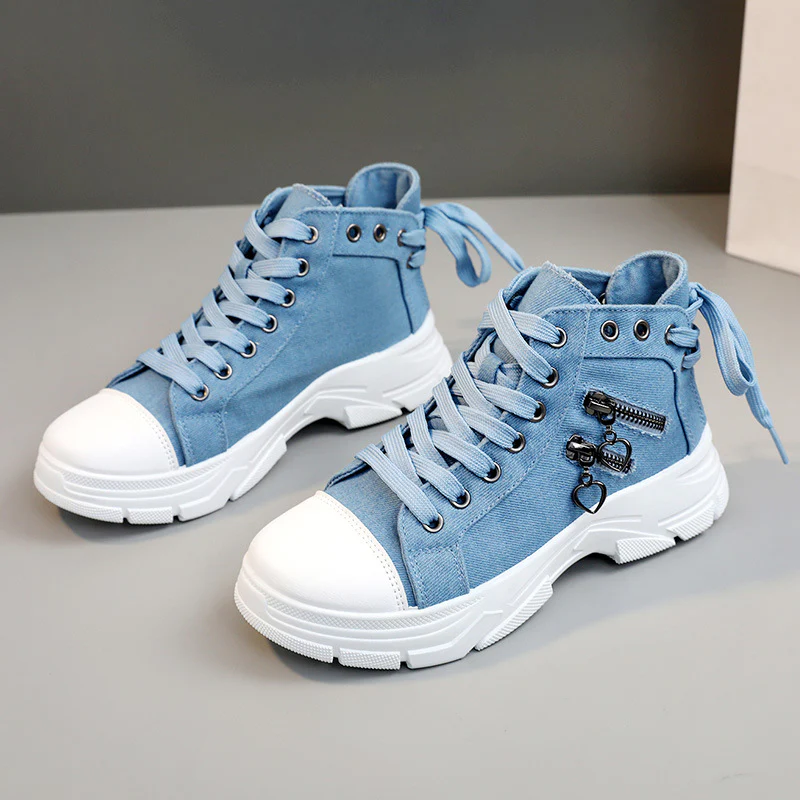 Damen modische High-Top Sneakers mit Reißverschluss und robustem Profil Heidi Mode - Image 7
