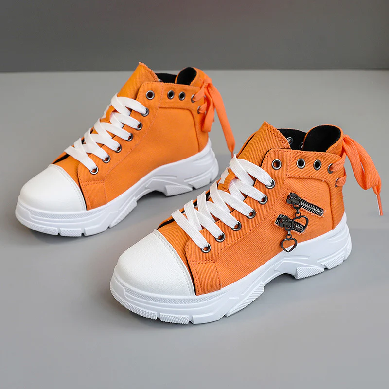 Damen modische High-Top Sneakers mit Reißverschluss und robustem Profil Heidi Mode - Image 8