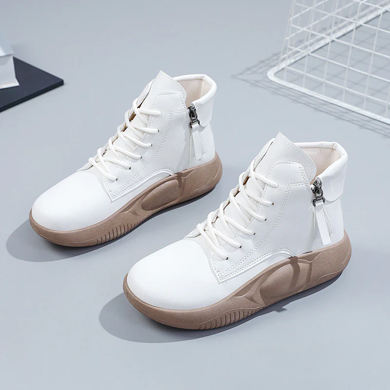 Damen modische High-Top Sneakers mit seitlichem Reißverschluss Heidi Mode - Image 6