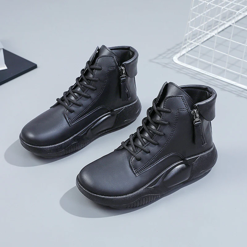 Damen modische High-Top Sneakers mit seitlichem Reißverschluss Heidi Mode - Image 7