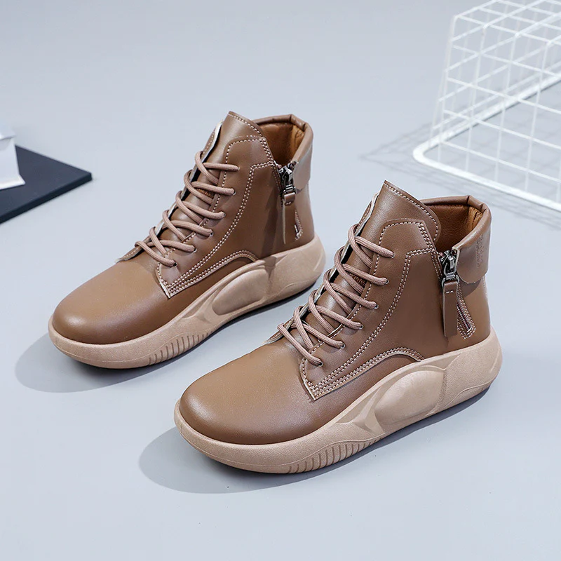 Damen modische High-Top Sneakers mit seitlichem Reißverschluss Heidi Mode - Image 8