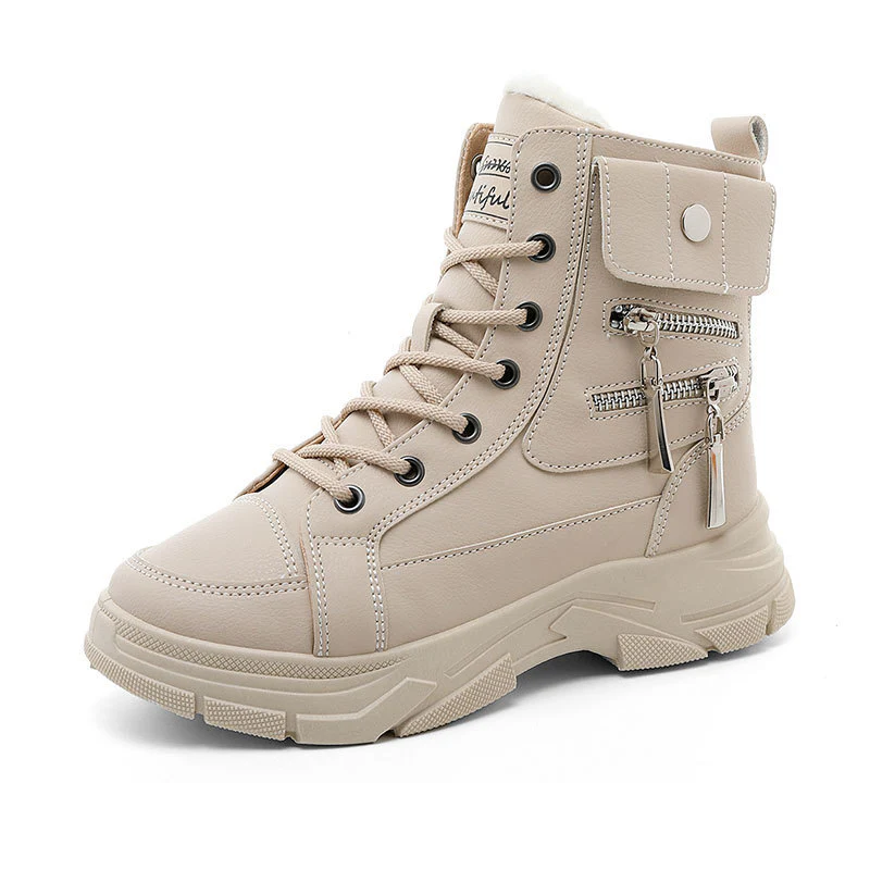 Damen modische High-Top Sneakers mit seitlichem Reißverschluss und dämpfender Laufsohle Heidi Mode - Image 5