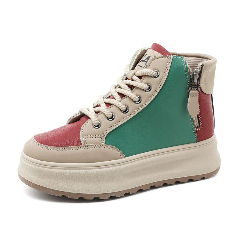 Damen modische High-Top Sneakers mit seitlichem Zipper und dämpfender Sohle Heidi Mode - Image 5