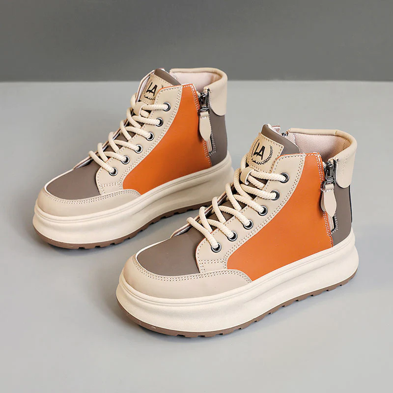 Damen modische High-Top Sneakers mit seitlichem Zipper und dämpfender Sohle Heidi Mode - Image 6