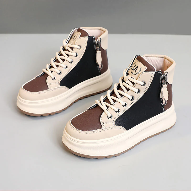 Damen modische High-Top Sneakers mit seitlichem Zipper und dämpfender Sohle Heidi Mode - Image 7