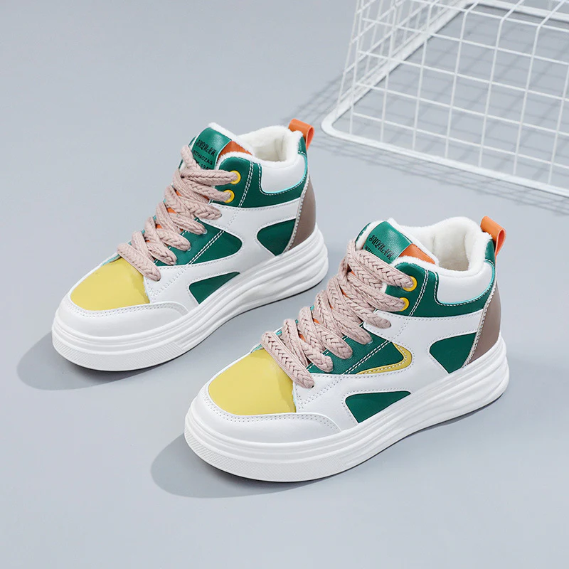 Damen modische High-Top Sneakers mit trendigen Farbakzenten Heidi Mode - Image 2