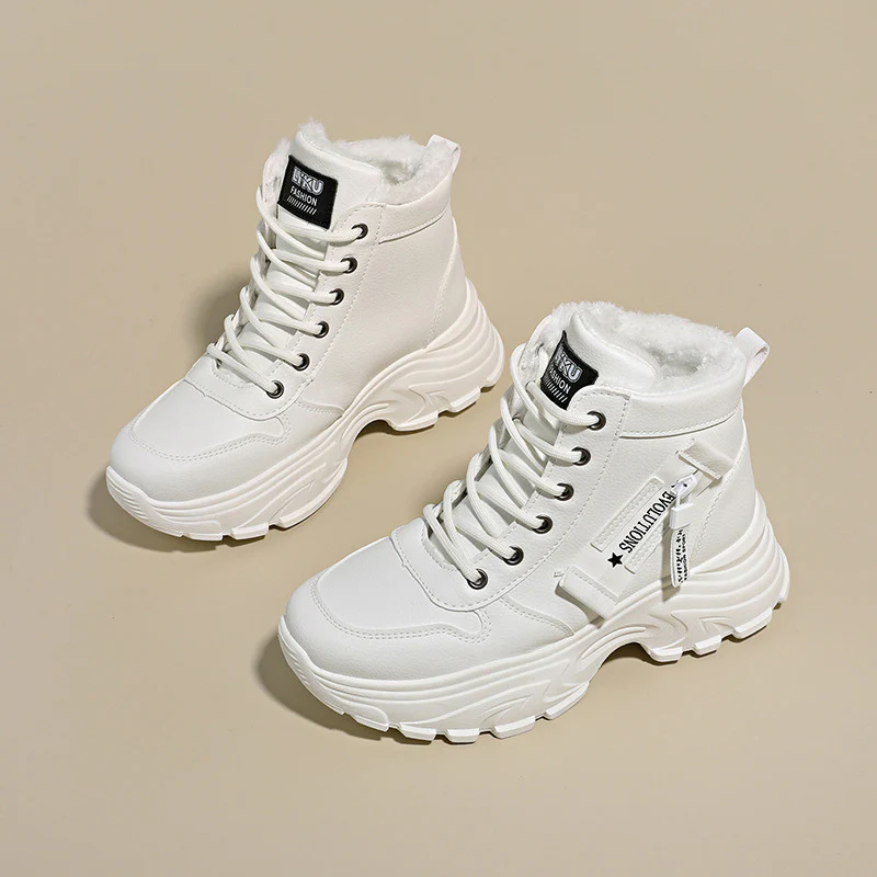 Damen modische High-Top Sneakers mit trendy Reißverschluss und komfortablem Innenfutter Heidi Mode - Image 2