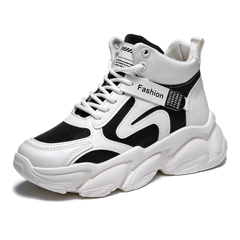 Damen modische High-Top Sneakers mit verstärktem Sohlenprofil und atmungsaktiver Obermaterialstruktur Heidi Mode - Image 5
