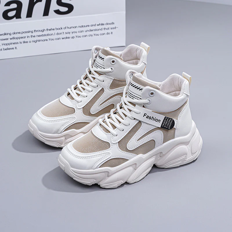 Damen modische High-Top Sneakers mit verstärktem Sohlenprofil und atmungsaktiver Obermaterialstruktur Heidi Mode - Image 6