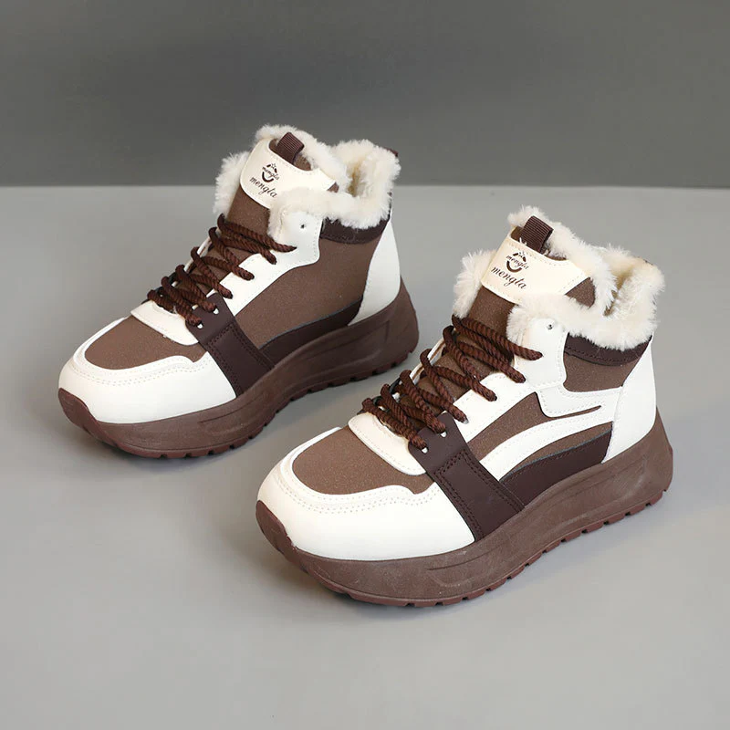 Damen modische High-Top Sneakers mit warmem Innenfutter und rutschfester Sohle Heidi Mode - Image 6