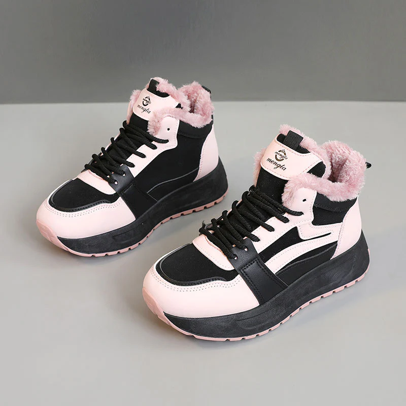 Damen modische High-Top Sneakers mit warmem Innenfutter und rutschfester Sohle Heidi Mode - Image 7