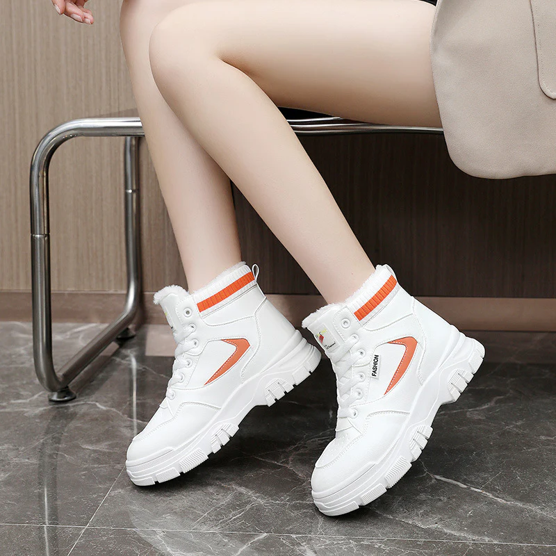 Damen modische High-Top Sneakers mit warmem Innenfutter und strapazierfähigem Obermaterial Heidi Mode - Image 4