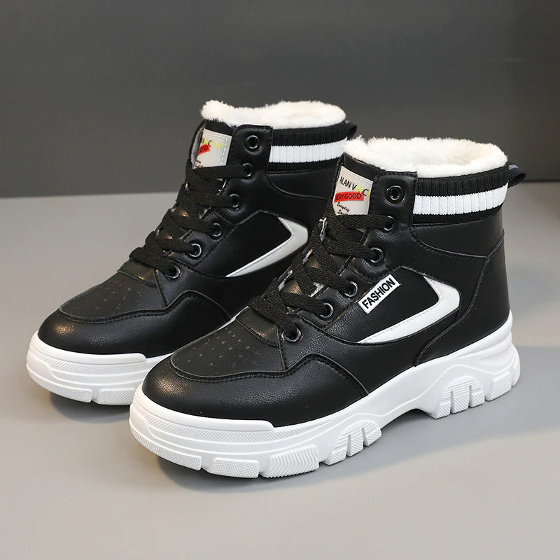Damen modische High-Top Sneakers mit warmem Innenfutter und strapazierfähigem Obermaterial Heidi Mode - Image 7