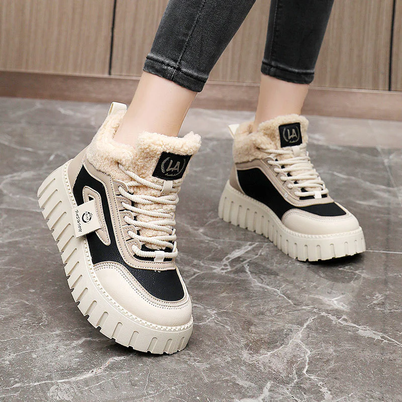 Damen modische High-Top Sneakers mit weich gefüttertem Innenfutter und rutschfester Sohle Heidi Mode - Image 3