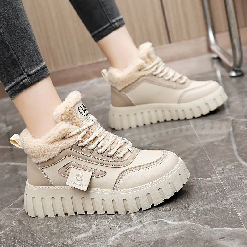 Damen modische High-Top Sneakers mit weich gefüttertem Innenfutter und rutschfester Sohle Heidi Mode - Image 4