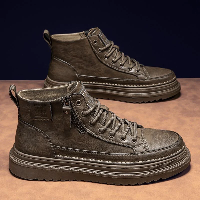 Damen Modische High-Top Stiefel mit rutschfester Sohle und praktischem Reißverschluss Heidi Mode - Image 6