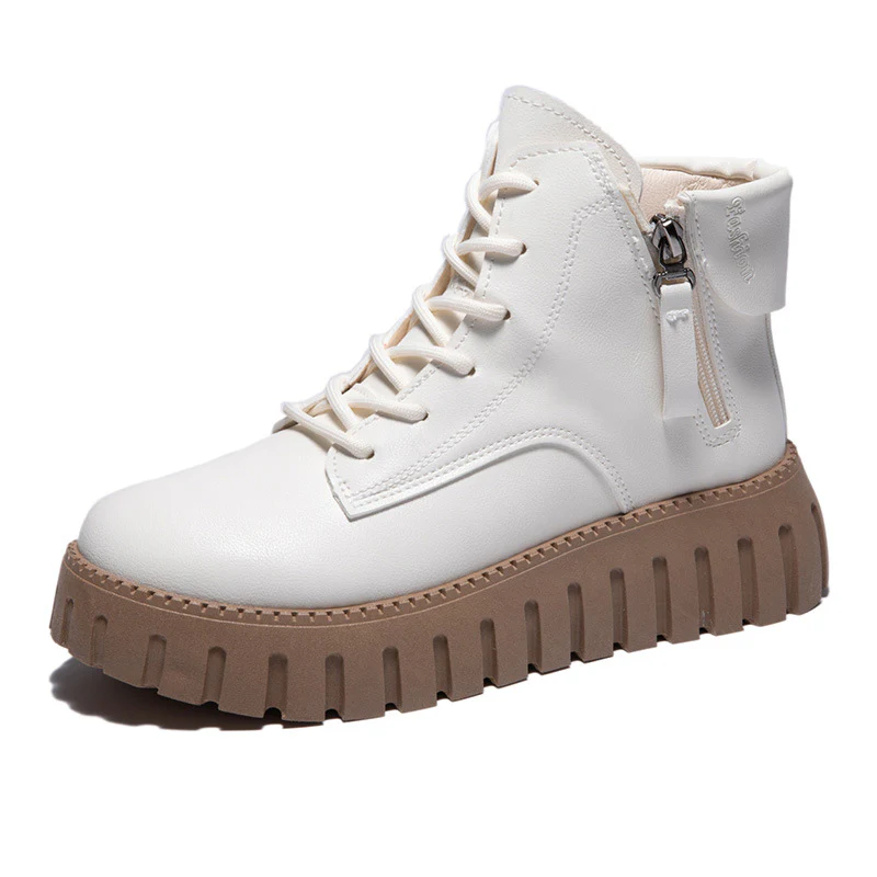 Damen Modische High-Top Stiefeletten mit Reißverschluss und rutschfester Sohle Heidi Mode - Image 5
