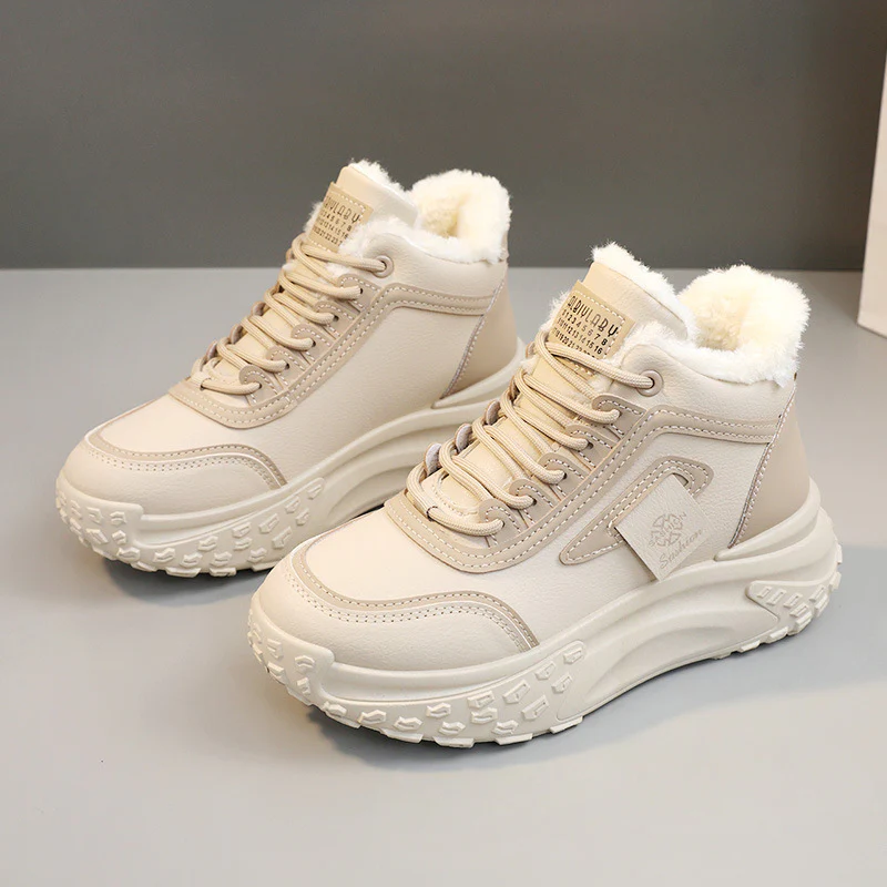 Damen modische Hochschnitt Sneakers mit warmem Futter und rutschfester Sohle Heidi Mode - Image 2