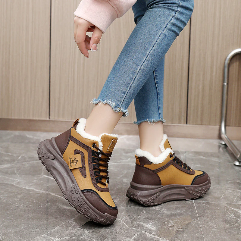 Damen modische Hochschnitt Sneakers mit warmem Futter und rutschfester Sohle Heidi Mode - Image 3