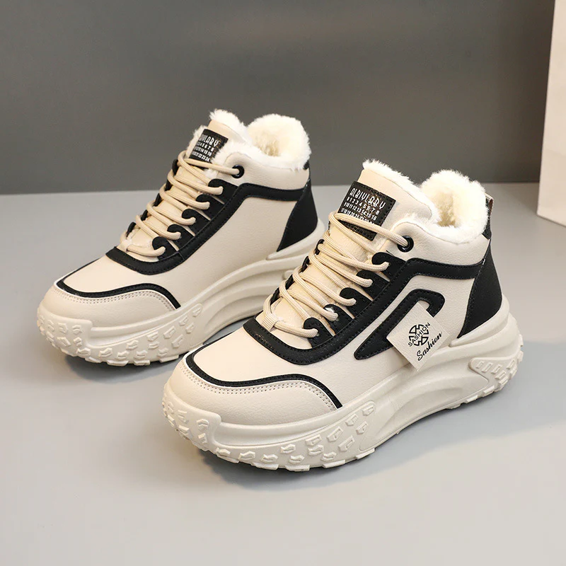Damen modische Hochschnitt Sneakers mit warmem Futter und rutschfester Sohle Heidi Mode - Image 7