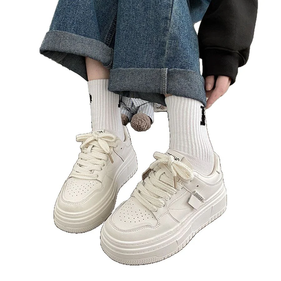 Damen modische Hochsohlen-Sneaker mit atmungsaktiver Oberfläche und verstärktem Fersenbereich Heidi Mode - Image 5